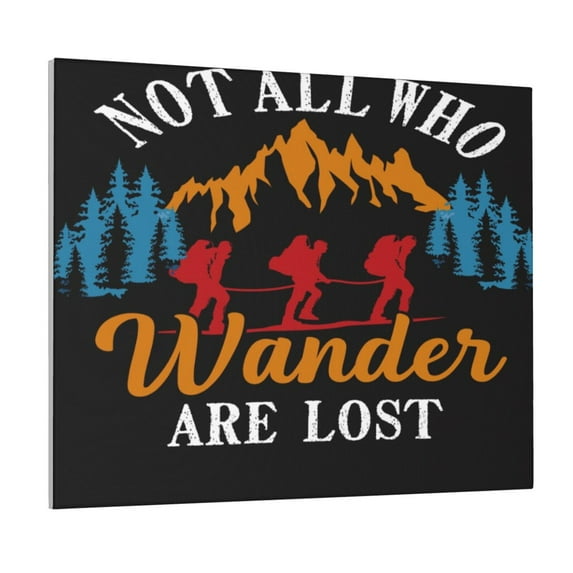 Naloa Not All Who Wander Are Lost Hiking Print Canvas Bathroom Wall Art,Bathroom Wall Art Decoration, Canvas Poster Prints,Decorative Paintings for Living Room, Bathroom, Kids Room