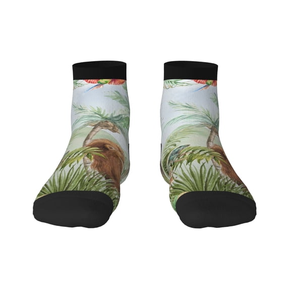 Naloa Watercolor African Animals Wildlife Ankle Socks for Women Non Slip Socks No Show Socks Classic Low Cut Casual Socks Casual Socks