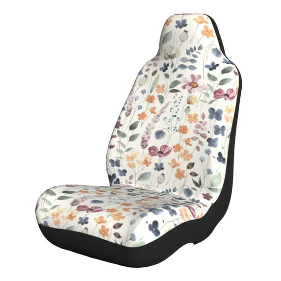 Naloa Watercolor Floral Car Seat Covers 2PCs Front Car Seat Covers Universal fit for Most Cars SUVs and Trucks - 2 PCS
