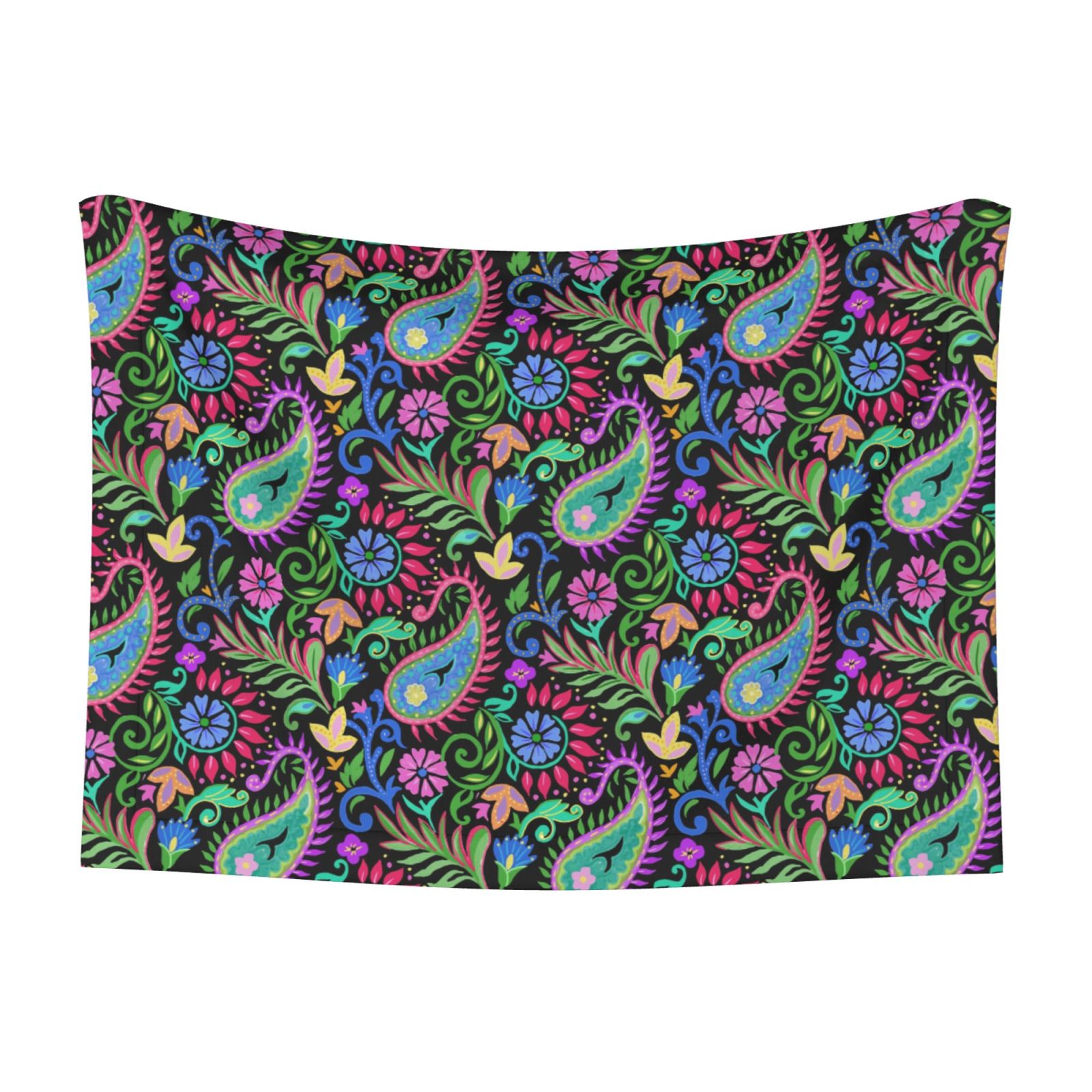 Naloa Watercolor Floral Paisley Dog Blanket, 3 Sizes Cat Blanket for Indoor Cats Large Medium Small Dog Gifts-Small