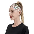 thumbnail image 1 of Naloa Watercolor Floral With Butterflies Fashionable Sport Sweatband for Running, Yoga, Basketball - Head Circumference 19.6-22.4 inches, 1 of 9