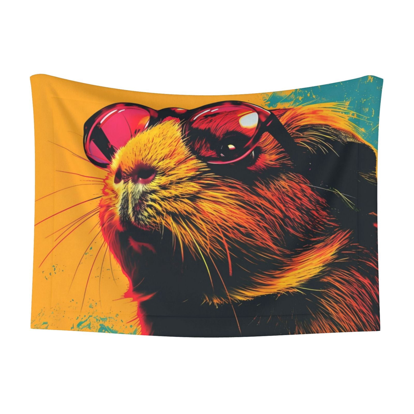 Naloa Watercolor Glasses Guinea Pig Dog Blanket, 3 Sizes Cat Blanket for Indoor Cats Large Medium Small Dog Gifts-Large