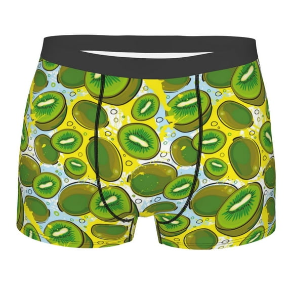 Naloa Watercolor Kiwi Fruits Summer Print Mens Underwear - Boxers for Men, Classic Briefs for Men