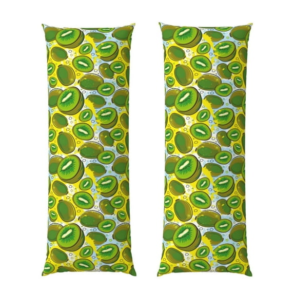 Naloa Watercolor Kiwi Fruits Summer Super Soft 20x60 Body Pillow Case,Long Side Hidden Zipper(PILLOWS ARE NOT INCLUDED)