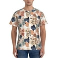 thumbnail image 1 of Naloa Watercolor Plants Men's T-Shirt Sport T-shirt Men's Basic Tee Casual Men's Shirt, Round Neck, Short Sleeves - Small, 1 of 5