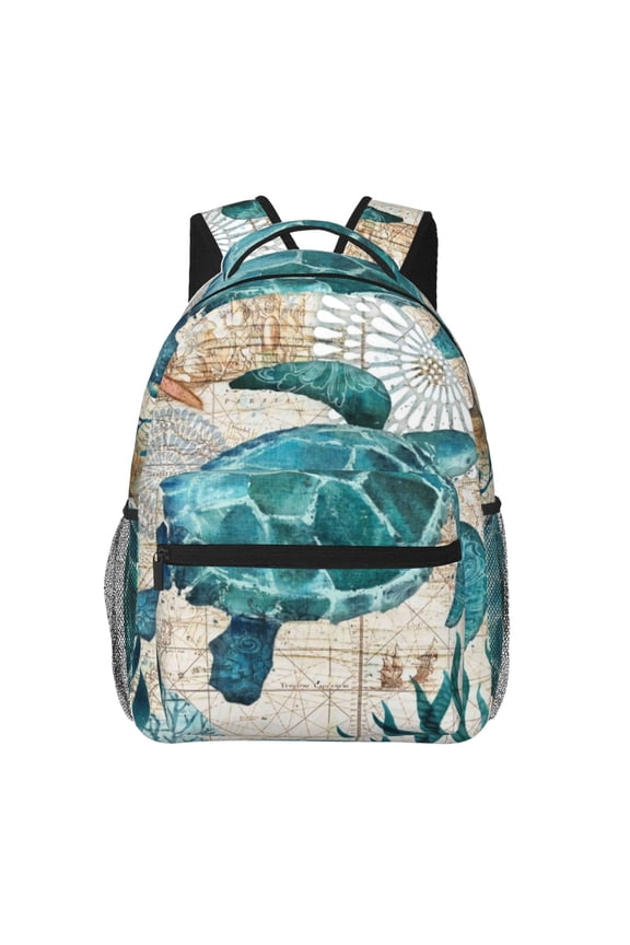 Watercolor Sea Turtle Print Solid Color Tie Formal Necktie for MenSuitable for business, daily life, work