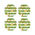 thumbnail image 1 of Naloa Watercolor St Patrick Day Leather Coasters for Drinks, Durable Drink Coasters 4 Set for Tabletop Protection, Luxurious Home Décor and Housewarming Gift ( {designName})Octagon, 1 of 6