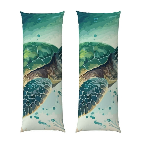 Naloa Watercolor Turtle1 Super Soft 20x60 Body Pillow Case,Long Side Hidden Zipper(PILLOWS ARE NOT INCLUDED)