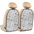 thumbnail image 1 of Naloa Watercolor Wildflowers 1 2Pcs Anti-Kick Back Seat Cover Kick Mat, Car Seat Protector with 3 Storage Pockets, 1 of 8
