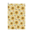 thumbnail image 1 of Naloa Watercolor With Sunflowers Golf Towel Golf Gift for Men and Women Golf Towel with Carabiner Clip to Quickly Remove Mud, Dirt and Sweat, 1 of 8