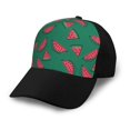 thumbnail image 1 of Naloa Watermelon Adult adjustable Print Baseball Hat, Patchwork curved brim baseball capfor Men and Women, One Size, 1 of 5