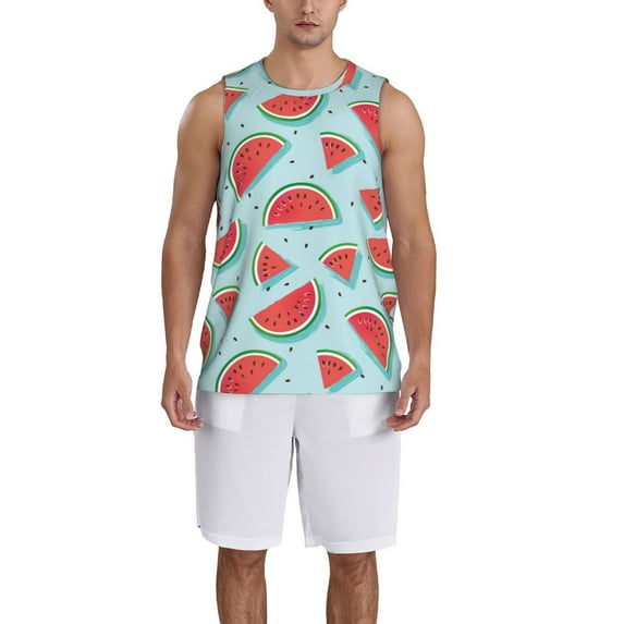 Naloa Watermelon Basketball Jersey Reversible Men's Mesh Athletic Sports Shirts Training Practice S-4XL4X-Large
