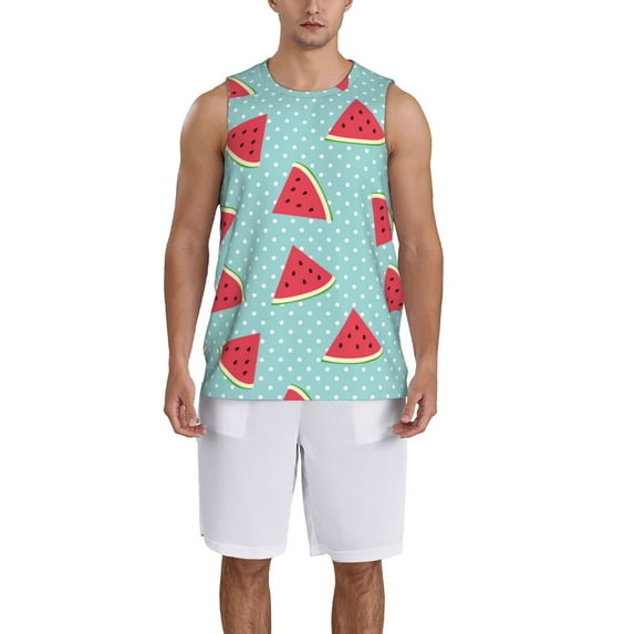 Naloa Watermelon Basketball Jersey Reversible Men's Mesh Athletic Sports Shirts Training Practice S-4XL4X-Large