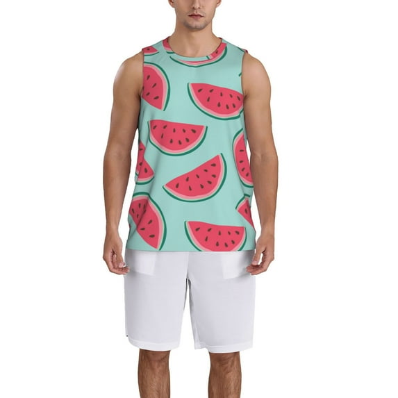 Naloa Watermelon Basketball Jersey Reversible Men's Mesh Athletic Sports Shirts Training Practice S-4XLXX-Large