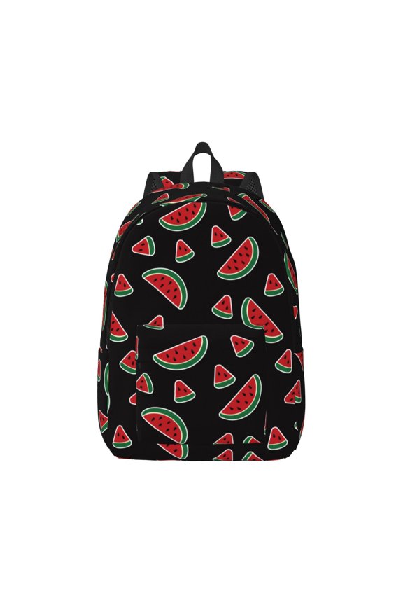 Watermelon Canvas Backpack for Men Women Rucksack Casual Travel Daypack College Tote Satchel Bookbag for Teens-Small