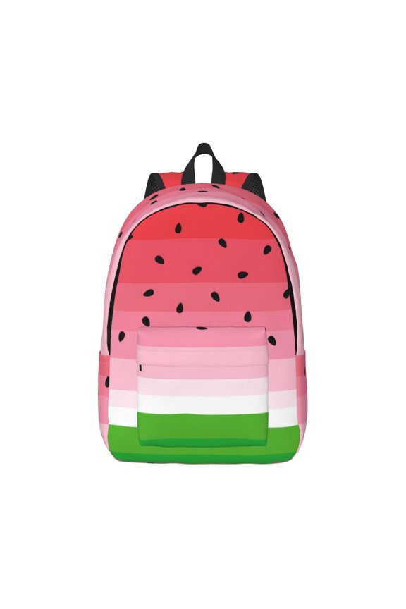 Watermelon Canvas Backpack for Men Women Rucksack Casual Travel Daypack College Tote Satchel Bookbag for Teens-Small