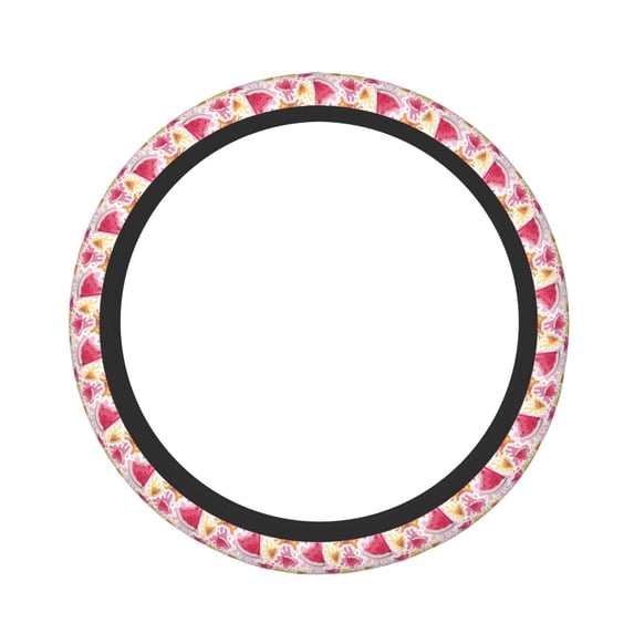 Naloa Watermelon Elastic Steering Wheel Cover, Auto Steering Wheel Cover – 15 Inch , Comfortable Grip, Fit Suvs,Vans Cars,Trucks
