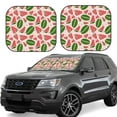 thumbnail image 1 of Naloa Watermelon Print 2-Piece Windshield Sunshade,Foldable Car Front Window Sun Shades,for Most Sedans SUV Truck-Small, 1 of 6