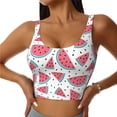 thumbnail image 1 of Naloa Watermelon Sports Bras for Women, High Support Bra with Removable Pads, Comfortable - Medium, 1 of 9