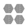 thumbnail image 1 of Naloa Weave Geometric Leather Coasters for Drinks, Durable Drink Coasters 4 Set for Tabletop Protection, Luxurious Home Décor and Housewarming Gift ( {designName})Hexagon, 1 of 6