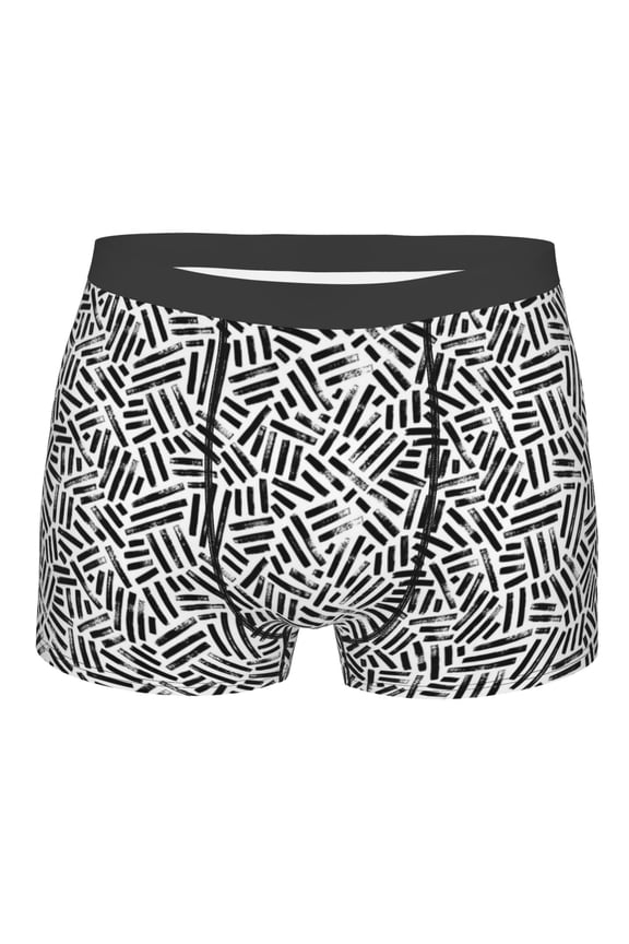 Weave Geometric Print Mens Underwear - Boxers for Men, Classic Briefs for Men