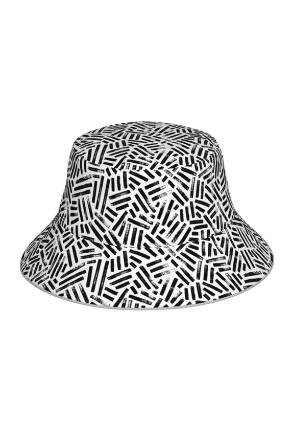 Weave Geometric Reflective Double-Sided Bucket Hat, Sun Hat, Soft and Breathable for Gardening, Beaching, Camping, Hiking, Fishing