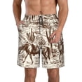 thumbnail image 1 of Naloa Western Desert Cowboys2 Men's Beach Shorts, Surfing shorts, Swim trunks, Quick Dry Swim Trunks for Surfing Beach Fun - Medium, 1 of 9