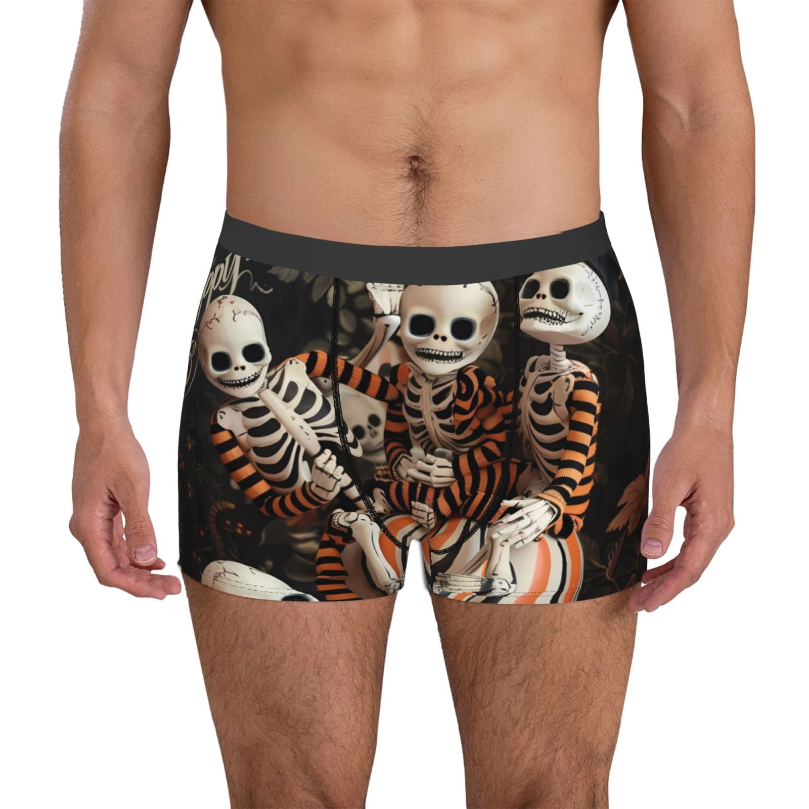 Boxer Skeleton Naloa Whimsical Halloween Skeletons Mens Underwear - Boxers for Men ...