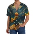 thumbnail image 1 of Naloa Whimsical Starry Night Scene Men's Loose Fit Cuban Collar Short-Sleeve Shirt, Hawaiian Shirts, Mens Shirts Casual for Everyday Wear Outings-X-Large, 1 of 5