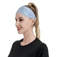 thumbnail image 1 of Naloa White Bule Glitter Fashionable Sport Sweatband for Running, Yoga, Basketball - Head Circumference 19.6-22.4 inches, 1 of 9