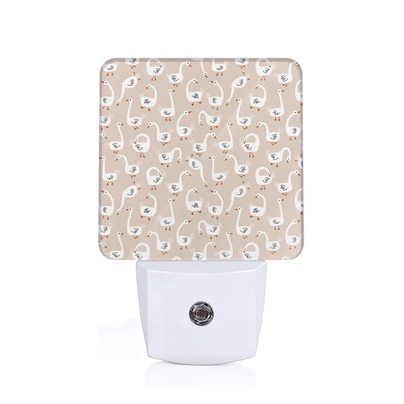 Naloa White Goose Night Lights Plug into Wall, Dusk to Dawn Sensor Warm White Led Night Light 0.5W, Nightlight suit for Adults, Bedroom, Bathroom, Hallway, Kitchen