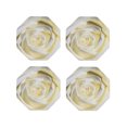 thumbnail image 1 of Naloa White Rose Leather Coasters for Drinks, Durable Drink Coasters 4 Set for Tabletop Protection, Luxurious Home Décor and Housewarming Gift ( {designName})Octagon, 1 of 6