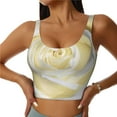 thumbnail image 1 of Naloa White Rose Sports Bras for Women, High Support Bra with Removable Pads, Comfortable - Large, 1 of 9