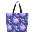 thumbnail image 1 of Naloa White Skull Flower Tote Bag for Women Large Capacity Shoulder Bag for College Work Travel Shopping, 1 of 8