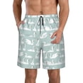 thumbnail image 1 of Naloa White Swan Men's Beach Shorts, Surfing shorts, Swim trunks, Quick Dry Swim Trunks for Surfing Beach Fun - Small, 1 of 9