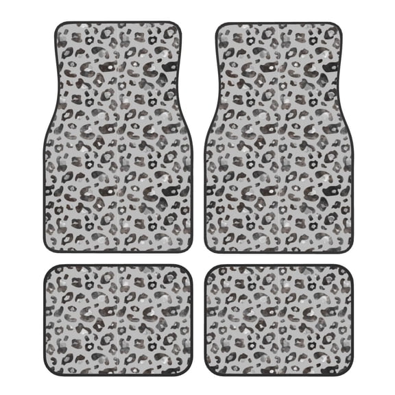 Naloa Wild Animal Leopard Print Car Foot Mat Set of 4 Pieces - Universal Floor Liner Neoprene Full Set Floor Mats for Cars Trucks SUV