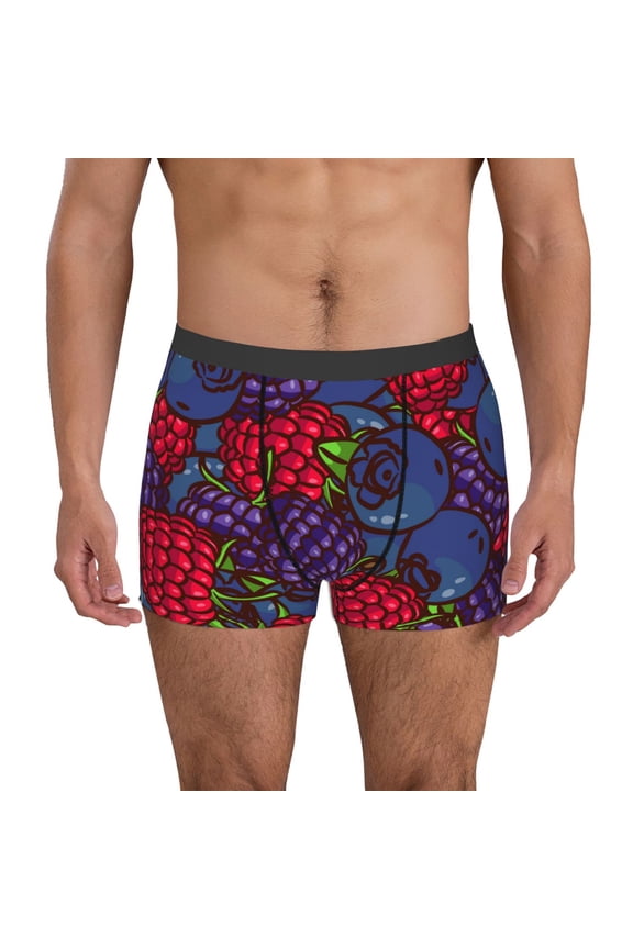 Wild Berries Mens Underwear - Boxers for Men, Mens Boxer Briefs, Classic Briefs for Men-Medium