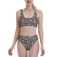 thumbnail image 1 of Naloa Wildflowers Women's Two Piece Sports Swimsuit, Bikini set, Women's swimwear, Stylish Supportive Swimwear for Water Sports -, 1 of 8