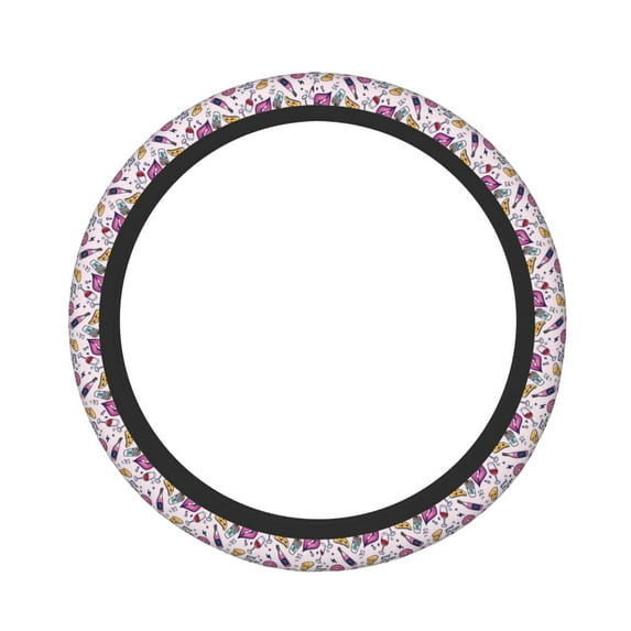 Naloa Wine Elastic Steering Wheel Cover, Auto Steering Wheel Cover – 15 Inch , Comfortable Grip, Fit Suvs,Vans Cars,Trucks