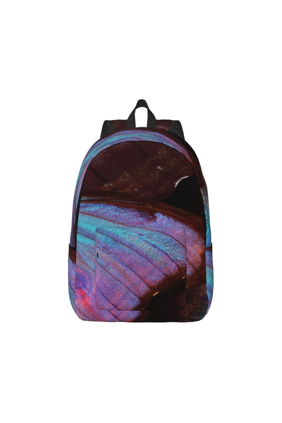 Wings Of A Butterfly Canvas Backpack for Men Women Rucksack Casual Travel Daypack College Tote Satchel Bookbag for Teens-Medium