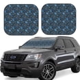 thumbnail image 1 of Naloa Winter Blue Forest Deer Print 2-Piece Windshield Sunshade,Foldable Car Front Window Sun Shades,for Most Sedans SUV Truck-Small, 1 of 6