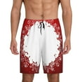 thumbnail image 1 of Naloa Winter Christmas Snowflake Men's Short Pajama Pants, Lounge Comfort Shorts with Elasticized Waistband and Side Pockets - Large, 1 of 9