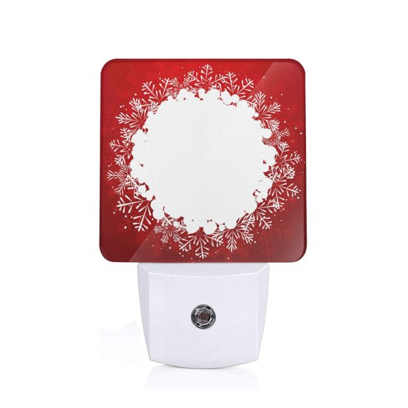Naloa Winter Christmas Snowflake Night Lights Plug into Wall, Dusk to Dawn Sensor Warm White Led Night Light 0.5W, Nightlight suit for Adults, Bedroom, Bathroom, Hallway, Kitchen