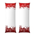 thumbnail image 1 of Naloa Winter Christmas Snowflake Super Soft 20x60 Body Pillow Case,Long Side Hidden Zipper（PILLOWS ARE NOT INCLUDED）, 1 of 6