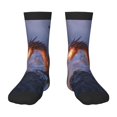 thumbnail image 1 of Naloa Winter Fire Dragon Kids Socks Unisex Kids and Toddlers' Crew Socks, ,1 Pairs, 1 of 5