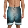 thumbnail image 1 of Naloa Winter Rabbit Men's Short Pajama Pants, Lounge Comfort Shorts with Elasticized Waistband and Side Pockets - Small, 1 of 9