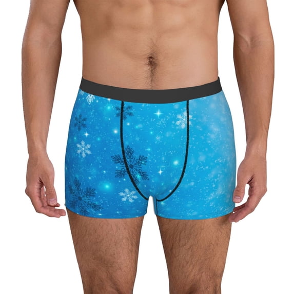 Naloa Winter With Snowflakes Mens Underwear - Boxers for Men, Mens Boxer Briefs, Classic Briefs for Men-Small