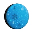 thumbnail image 1 of Naloa Winter With Snowflakes PVC Leather Spare Tire Wheel Cover Spare Tire Cover, for Car Truck SUV Camper Trailer Universal Fit(14-17in)-17 inch, 1 of 6