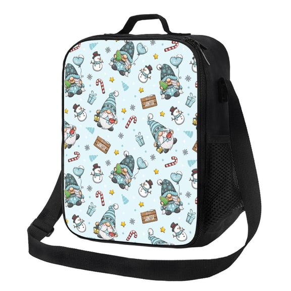 Naloa Winter Wonderland Light Blue Lunch box Lunch bag for men women Large capacity Lunchbox Insulated Lunch bag Lunch box cooler