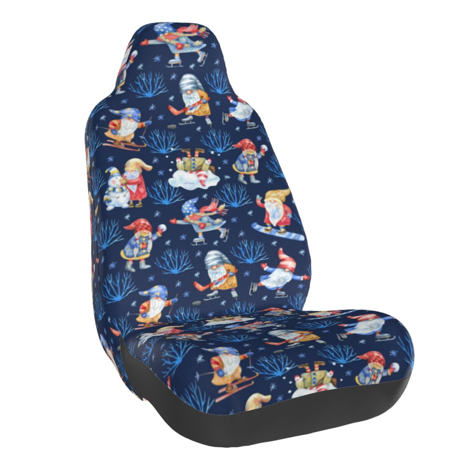 Naloa Winter old man Playtime Car Seat Covers Universal Front Seat Coves for Car Accessories ,Padded Car Covers for Automotive, SUV, Truck, and Van